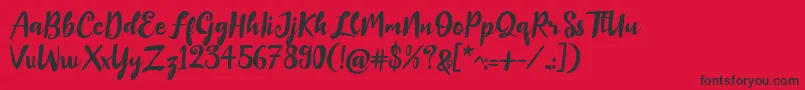 Baillando Demo Font – Black Fonts on Red Background