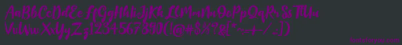 フォントBaillando Demo – 黒い背景に紫のフォント