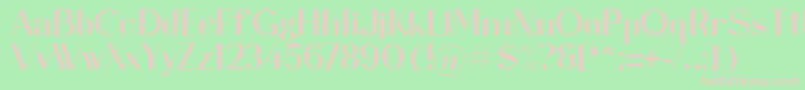 Bainai DEMO Regular Font – Pink Fonts on Green Background