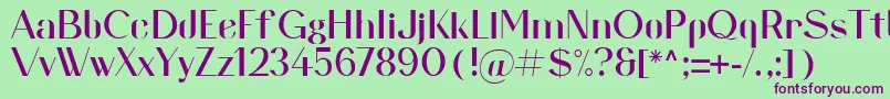 Bainai DEMO Regular Font – Purple Fonts on Green Background
