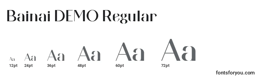 Bainai DEMO Regular Font Sizes