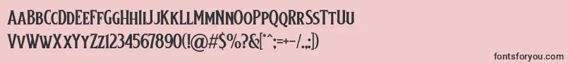 フォントBaisteach – ピンクの背景に黒い文字