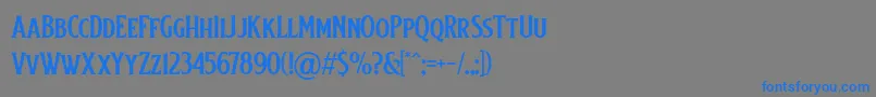 フォントBaisteach – 灰色の背景に青い文字