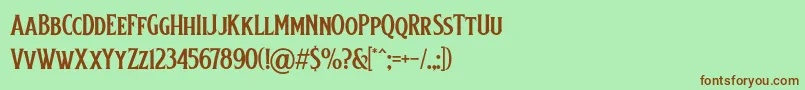 Baisteach-fontti – ruskeat fontit vihreällä taustalla