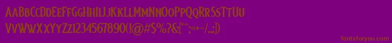Шрифт Baisteach – коричневые шрифты на фиолетовом фоне