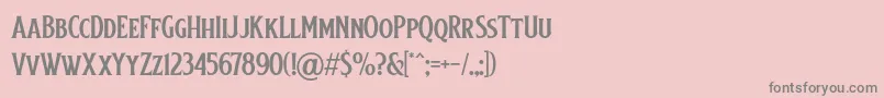 Baisteach-fontti – harmaat kirjasimet vaaleanpunaisella taustalla