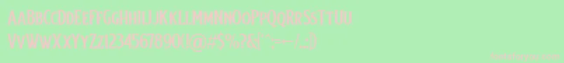 フォントBaisteach – 緑の背景にピンクのフォント