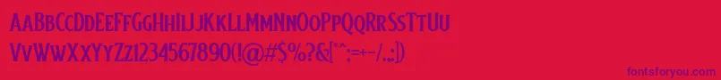 Шрифт Baisteach – фиолетовые шрифты на красном фоне