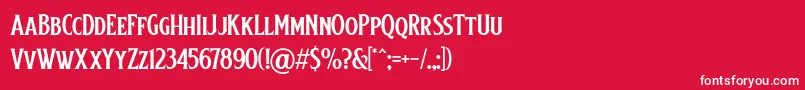 Baisteach Font – White Fonts on Red Background