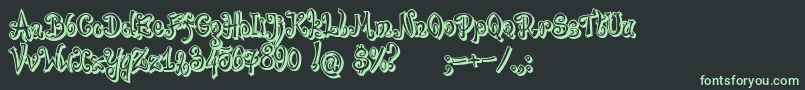 bajareczka Shadow Font – Green Fonts on Black Background