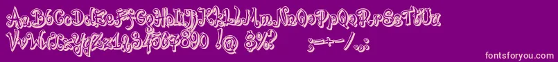 bajareczka Shadow Font – Pink Fonts on Purple Background