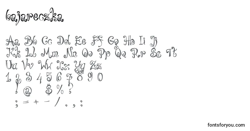 Schriftart Bajareczka (120525) – Alphabet, Zahlen, spezielle Symbole