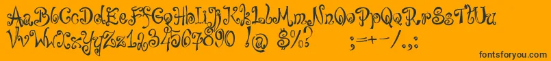 bajareczka Font – Black Fonts on Orange Background