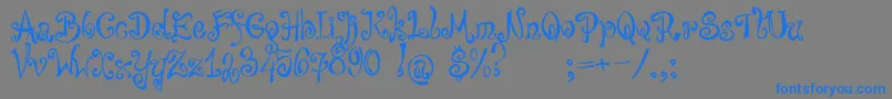 bajareczka Font – Blue Fonts on Gray Background