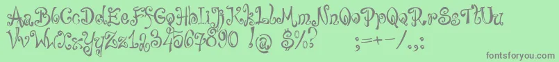 bajareczka Font – Gray Fonts on Green Background