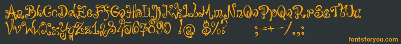 bajareczka Font – Orange Fonts on Black Background