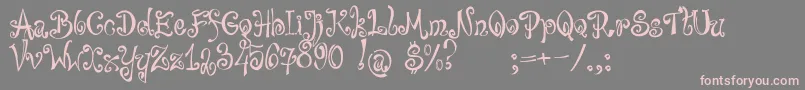 bajareczka-fontti – vaaleanpunaiset fontit harmaalla taustalla