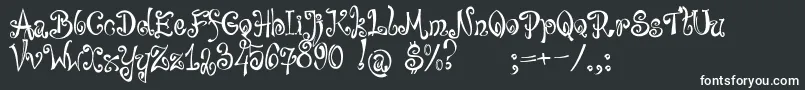Шрифт bajareczka – белые шрифты