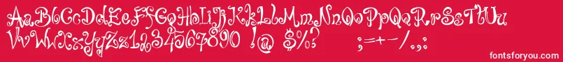 bajareczka Font – White Fonts on Red Background