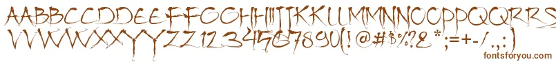 Bajhera-fontti – ruskeat fontit valkoisella taustalla