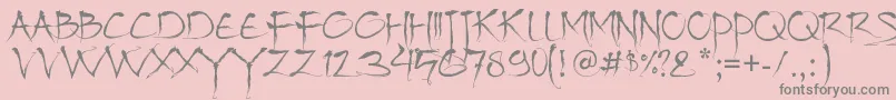 Bajhera-Schriftart – Graue Schriften auf rosa Hintergrund