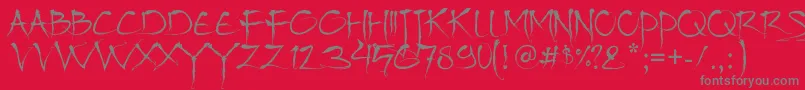 Bajhera Font – Gray Fonts on Red Background