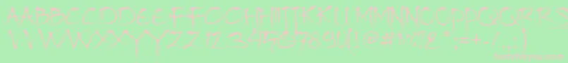 Bajhera Font – Pink Fonts on Green Background