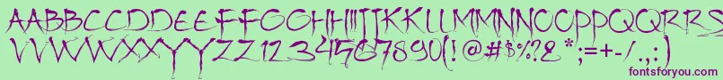 Bajhera Font – Purple Fonts on Green Background