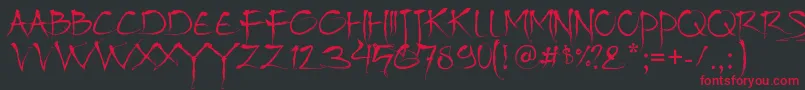 Bajhera Font – Red Fonts on Black Background