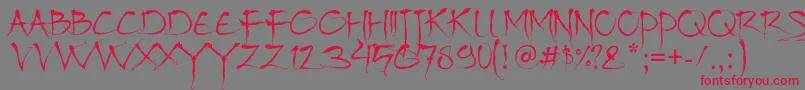 Bajhera Font – Red Fonts on Gray Background