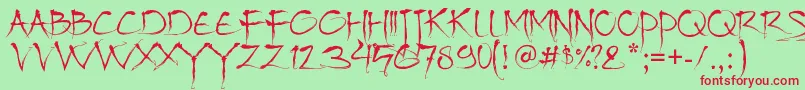 Bajhera Font – Red Fonts on Green Background