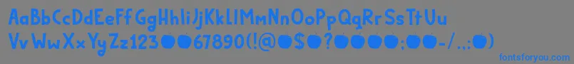 Bakeapple DEMO-Schriftart – Blaue Schriften auf grauem Hintergrund