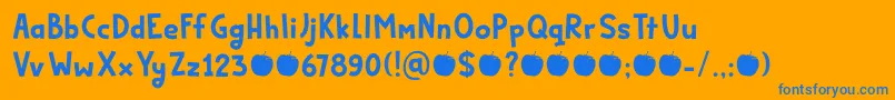 Bakeapple DEMO Font – Blue Fonts on Orange Background