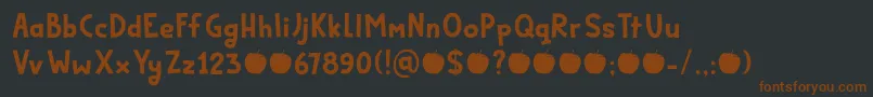 Bakeapple DEMO Font – Brown Fonts on Black Background
