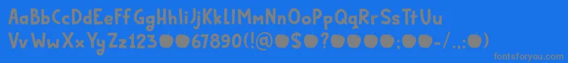 More about Bakeapple DEMO Font Bakeapple DEMO Font – Gray Fonts on Blue Background