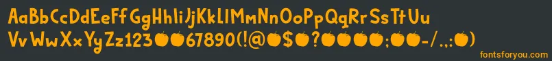 Fonte Bakeapple DEMO – fontes laranjas em um fundo preto
