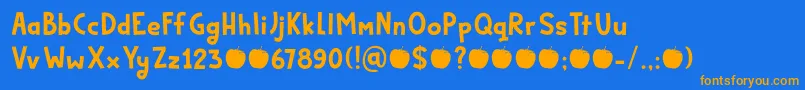 Bakeapple DEMO Font – Orange Fonts on Blue Background