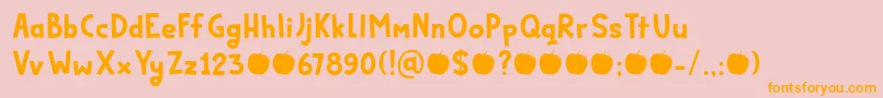 Bakeapple DEMO-Schriftart – Orangefarbene Schriften auf rosa Hintergrund