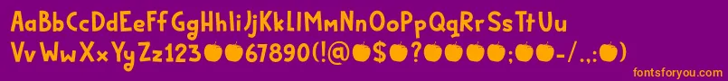 Bakeapple DEMO Font – Orange Fonts on Purple Background