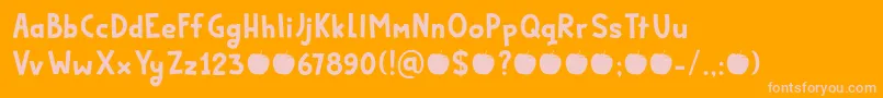 Fonte Bakeapple DEMO – fontes rosa em um fundo laranja