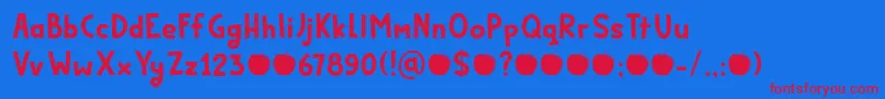 Bakeapple DEMO Font – Red Fonts on Blue Background