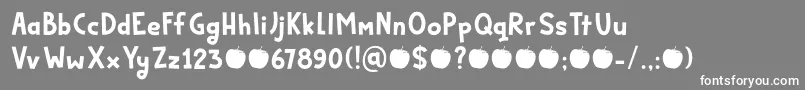 Czcionka Bakeapple DEMO – białe czcionki na szarym tle