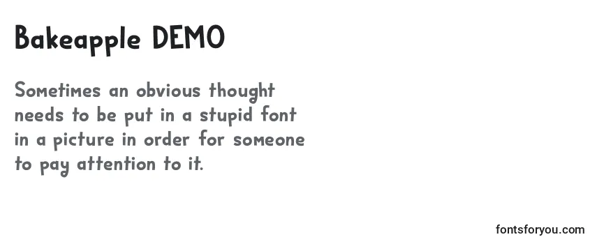 Bakeapple DEMO-fontti