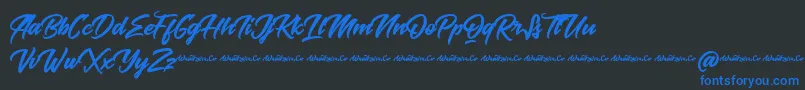 Baksoda Demo Font – Blue Fonts on Black Background