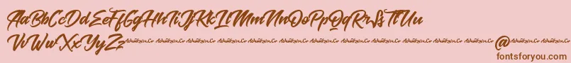 Baksoda Demo Font – Brown Fonts on Pink Background