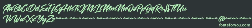 Baksoda Demo Font – Green Fonts on Black Background