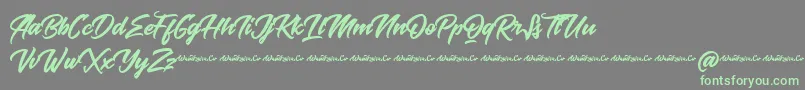 Baksoda Demo Font – Green Fonts on Gray Background