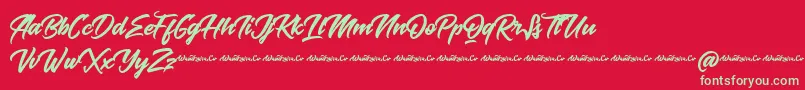 Baksoda Demo Font – Green Fonts on Red Background