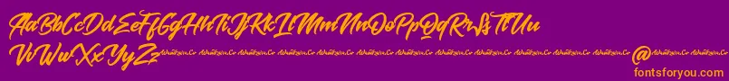 Baksoda Demo Font – Orange Fonts on Purple Background