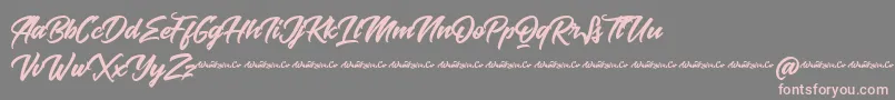 Baksoda Demo Font – Pink Fonts on Gray Background